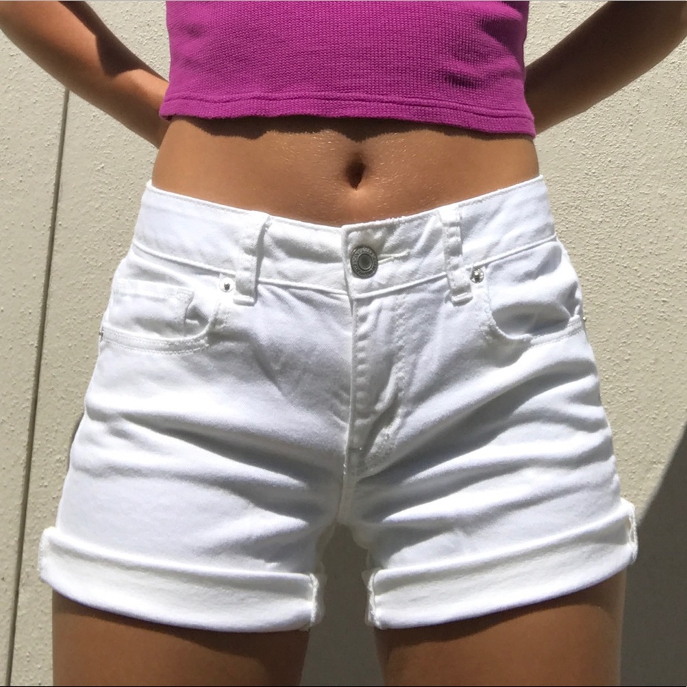 White jean shorts!